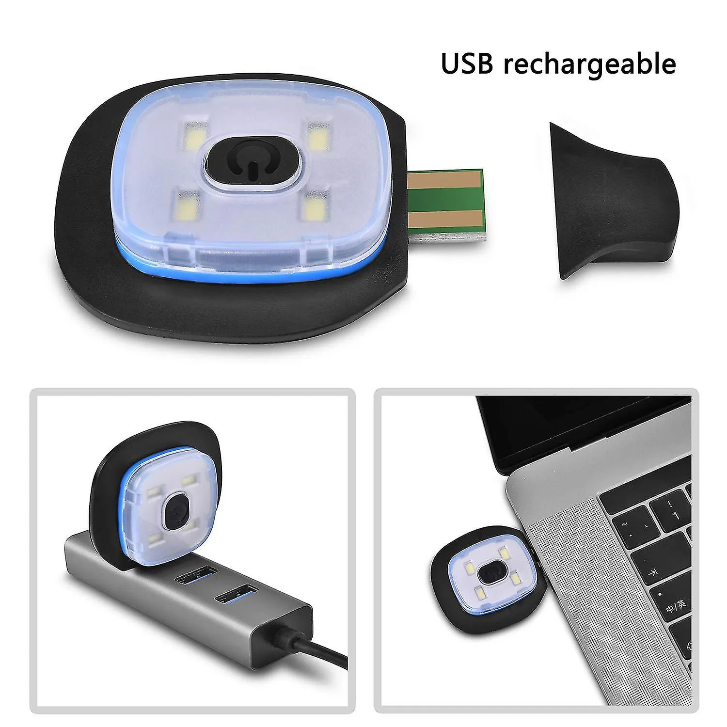 Sombrero de gorro unisex con los regalos de luz para hombres papá padre usb gorras recargables