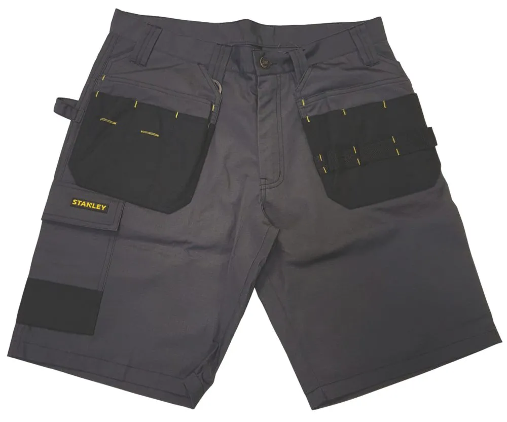 Stanley Lincoln, pantalón corto de trabajo con bolsillos de pistolera, gris (cintura 32