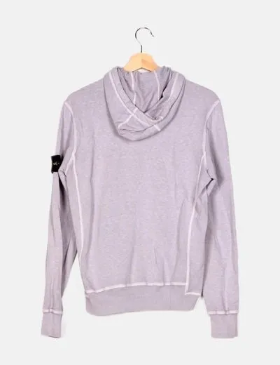 STONE ISLAND Sudadera lila con capucha