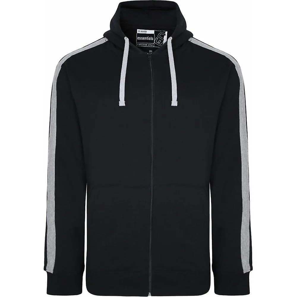 Sudadera Con Capucha Frontal Con Cremallera De Gran Tamaño De Hombre Ed Baxter Ed Baxter Con Rayas Laterales Y Bolsillos Delante