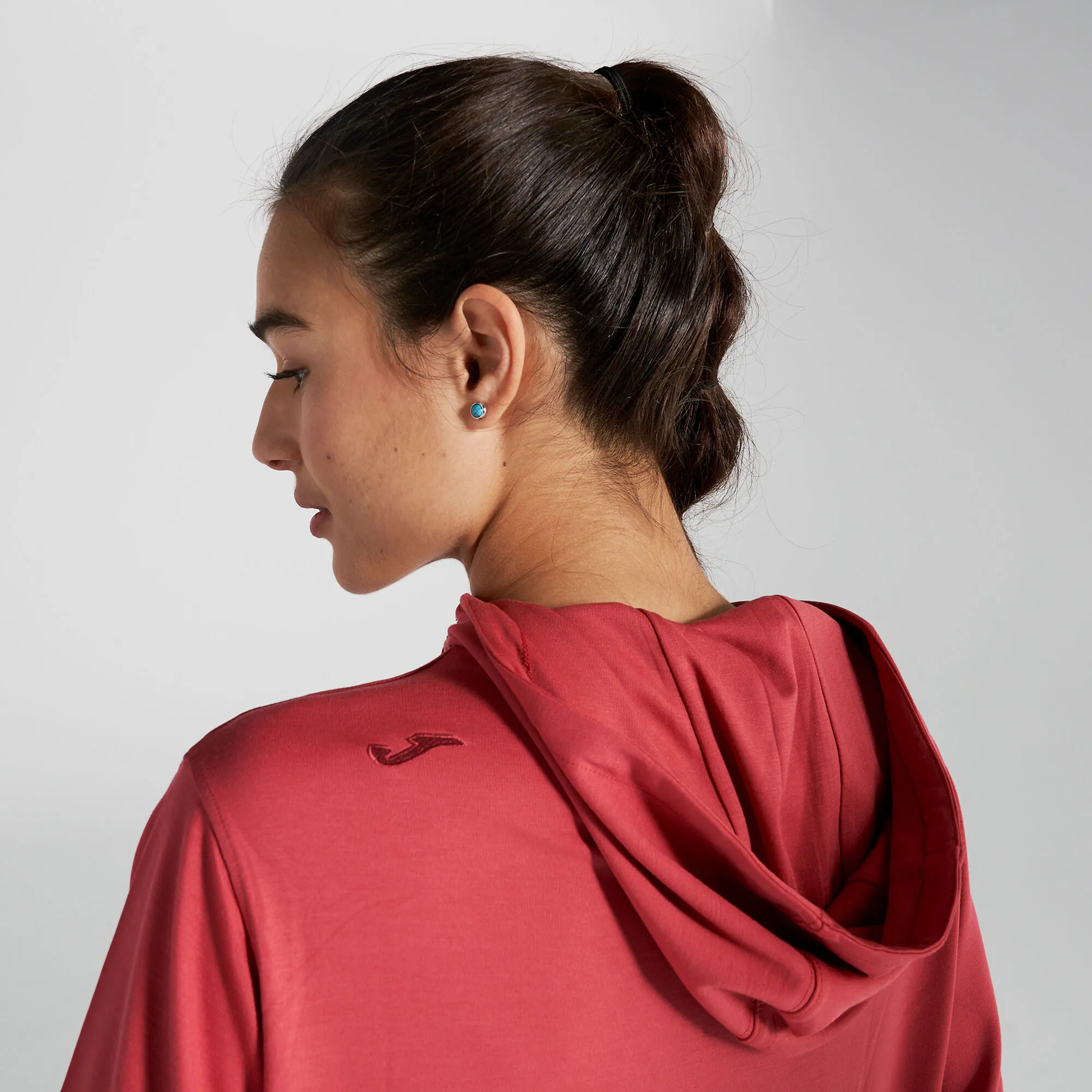 Sudadera con capucha mujer Breath rojo
