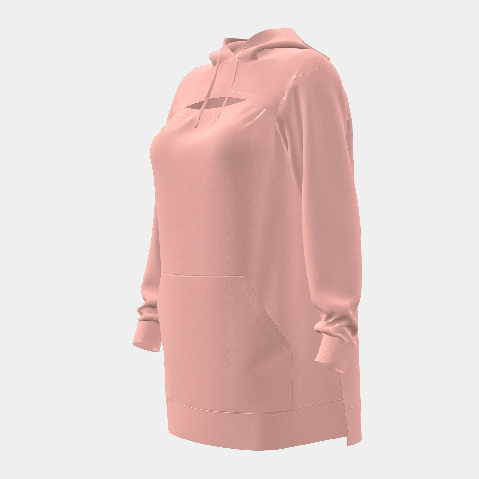 Sudadera con capucha mujer Breath rosa