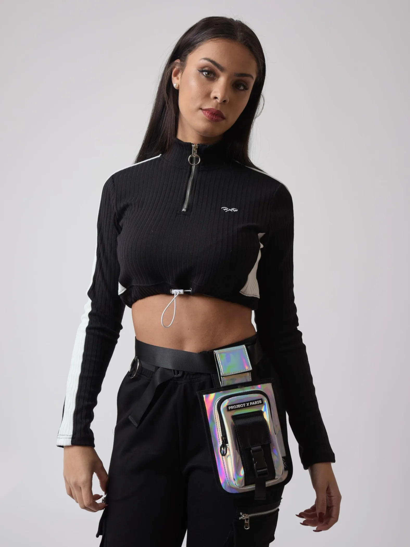 Sudadera de corte elástico