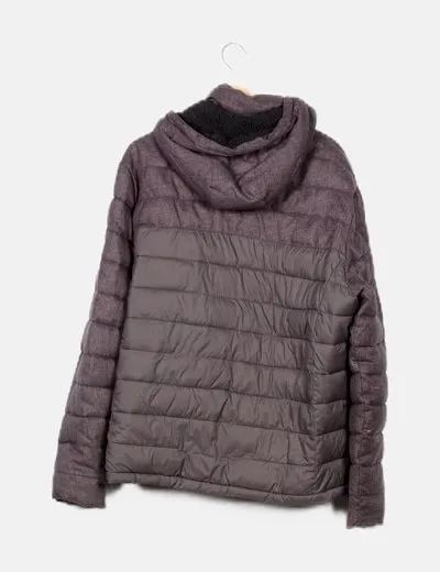 Superdry Anorak combinado gris con capucha