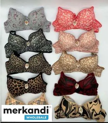 Surtido al por mayor de sujetadores para mujer con opciones de color alternativas de Turquía.