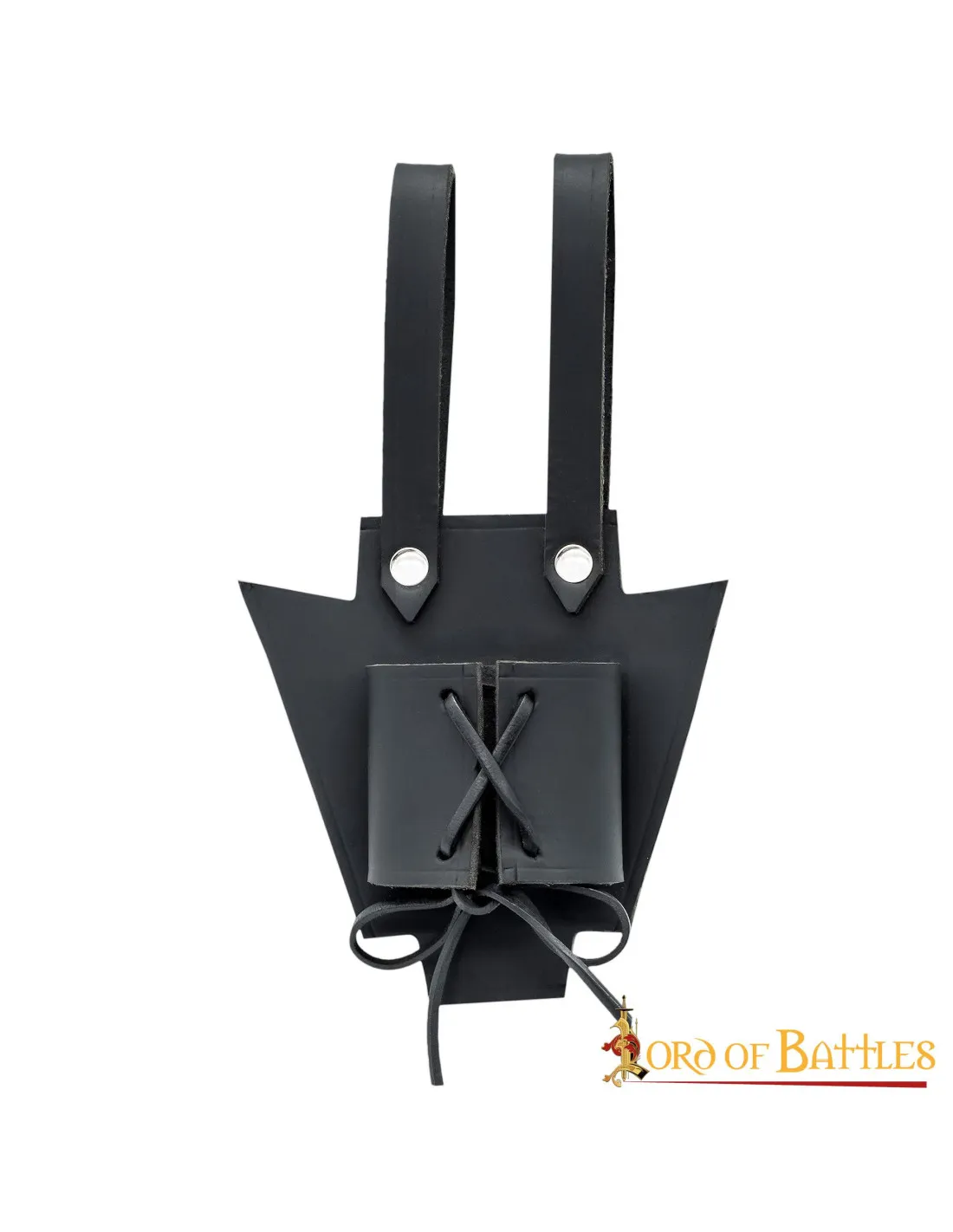 Tahalí medieval de cuero negro para dagas o espadas