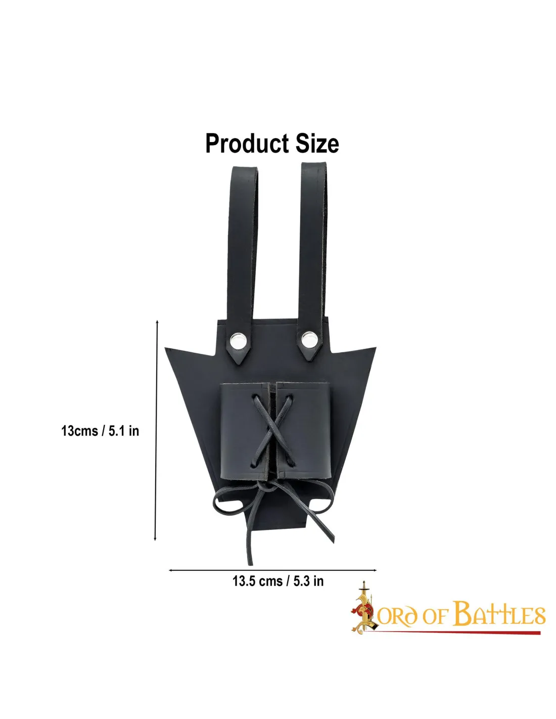 Tahalí medieval de cuero negro para dagas o espadas