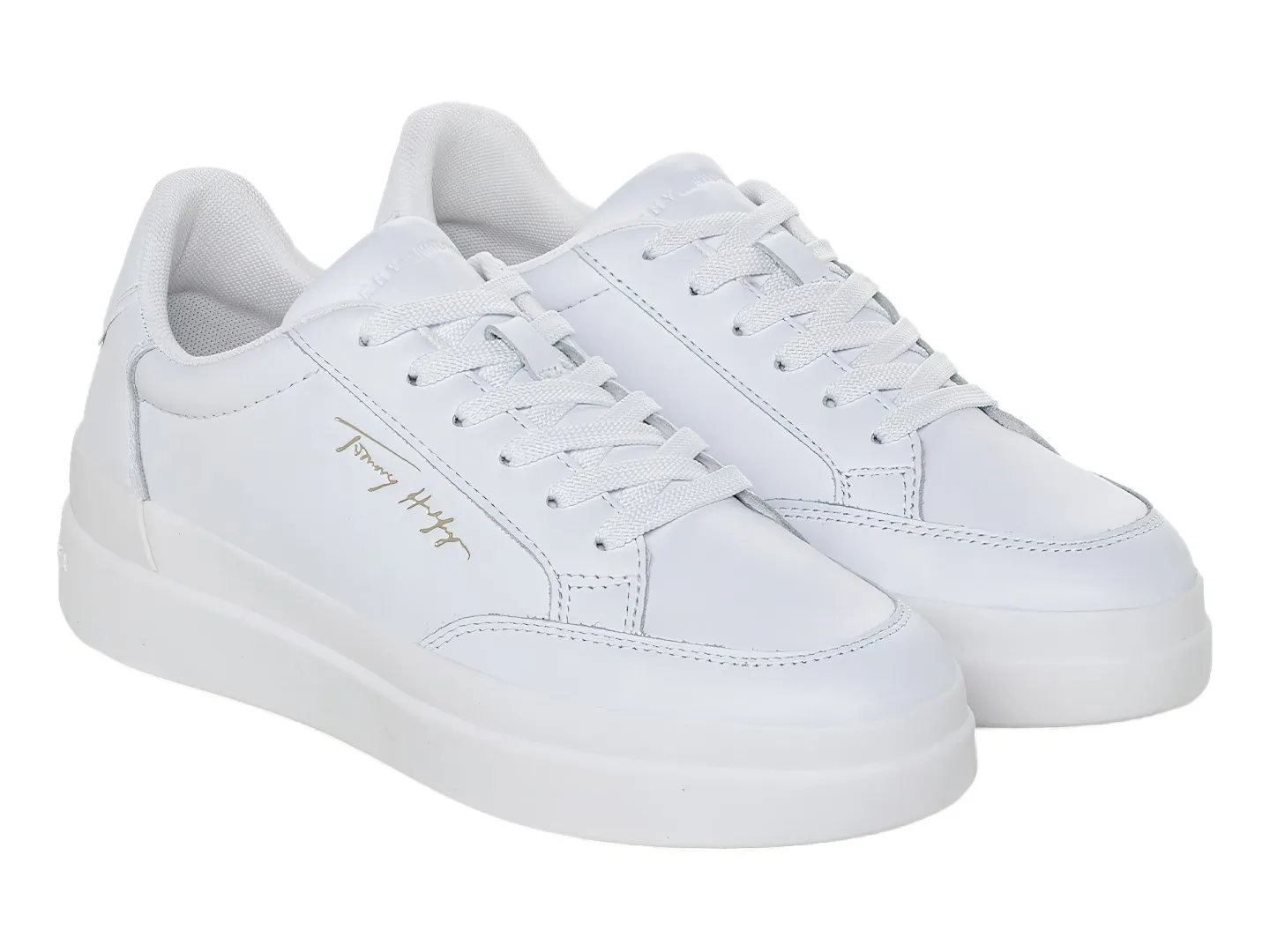 Tenis Tommy Hilfiger Signature Blanco Para Mujer