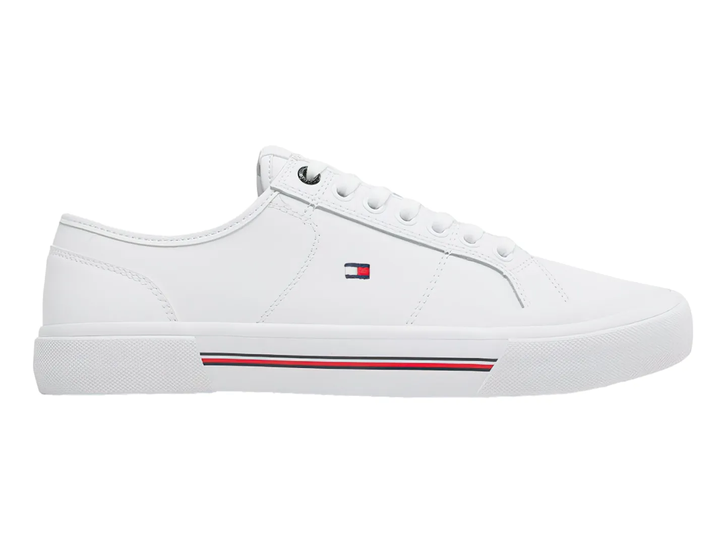 Tenis Tommy Hilfiger Vulc Leather Blanco Para Hombre