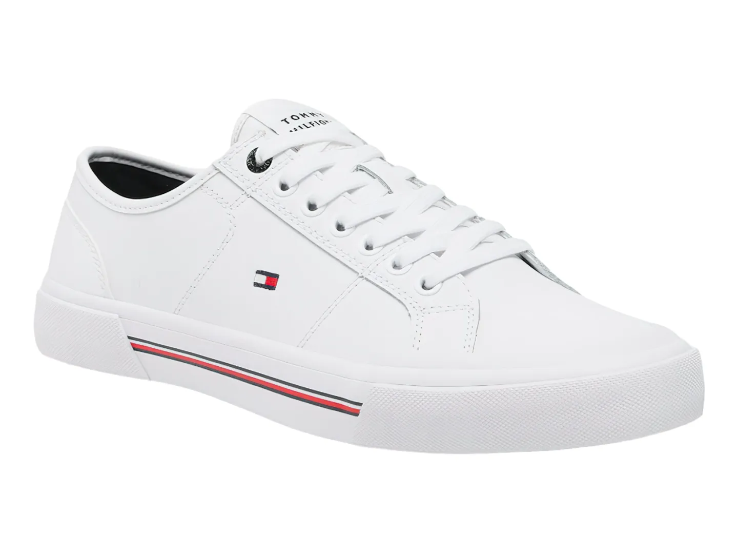 Tenis Tommy Hilfiger Vulc Leather Blanco Para Hombre