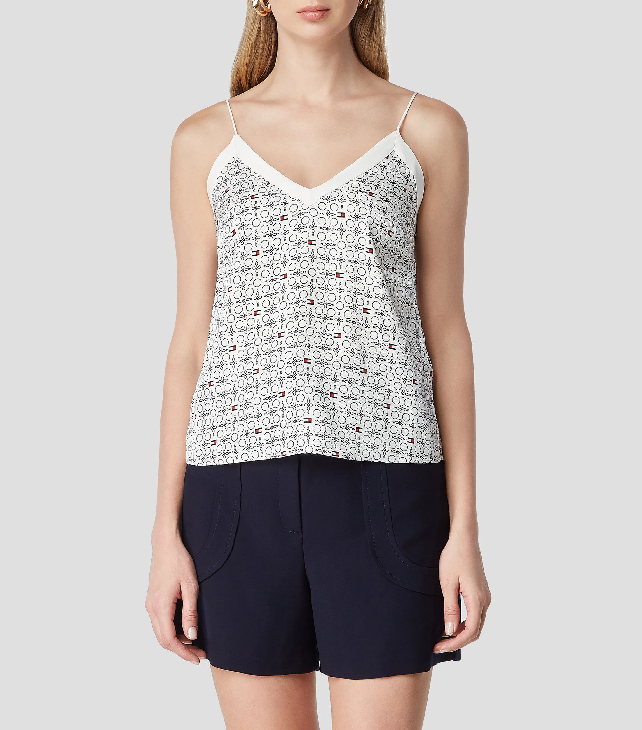 Tommy Hilfiger Blusa estampada sin mangas Mujer