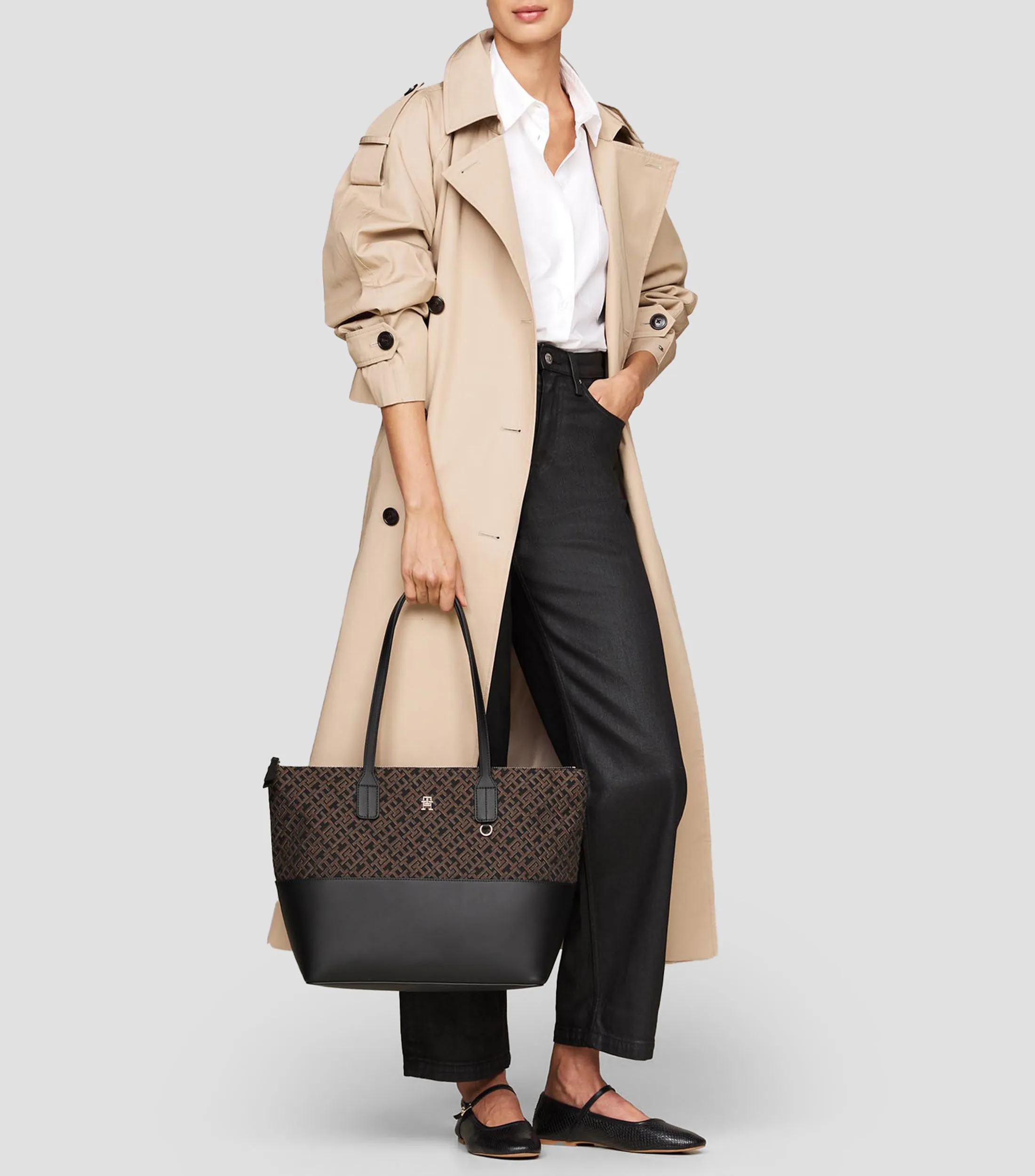 Tommy Hilfiger Bolso Tote Fall 2024 con Monogram Mujer