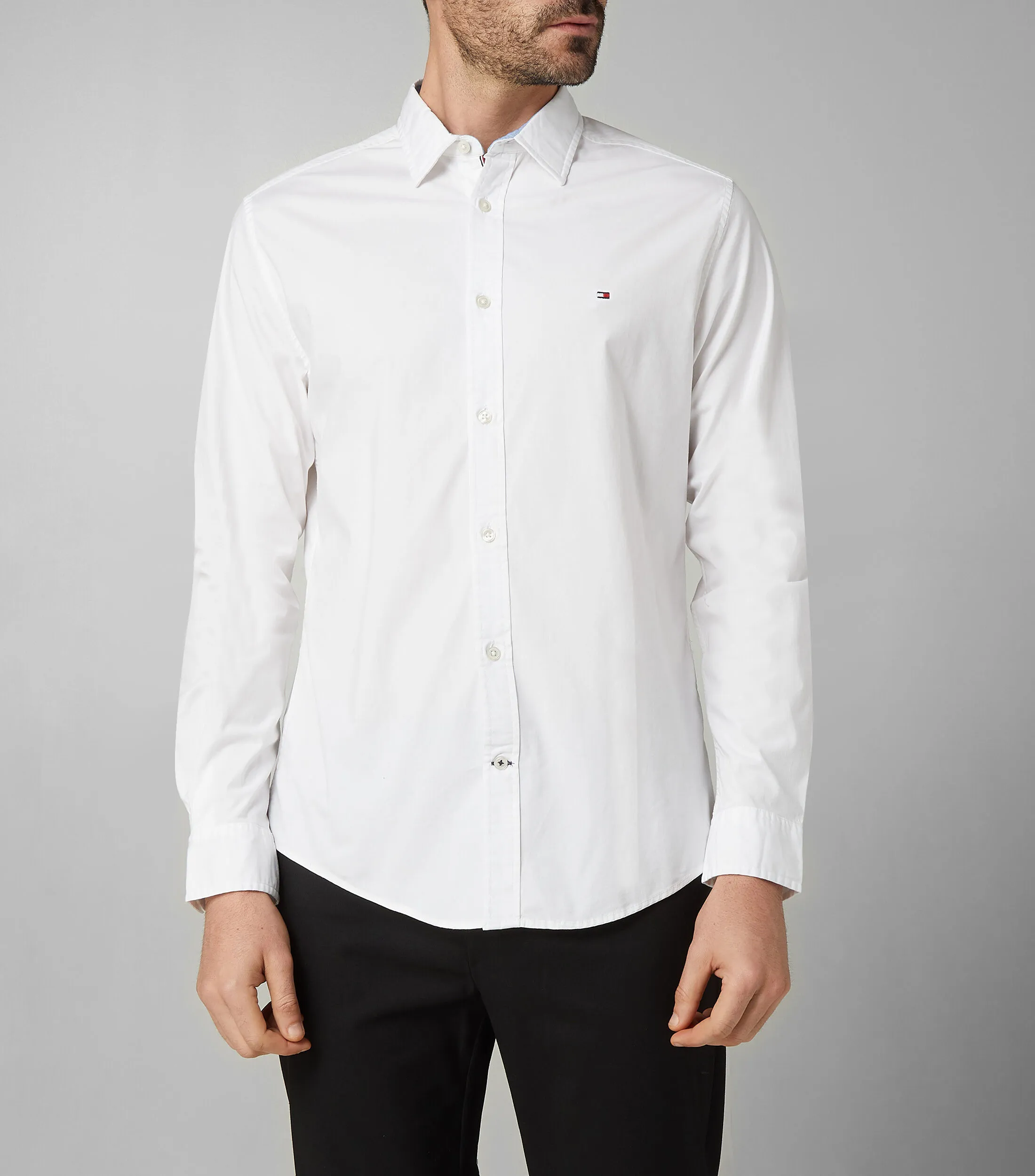 Tommy Hilfiger Camisa manga larga sólida Hombre