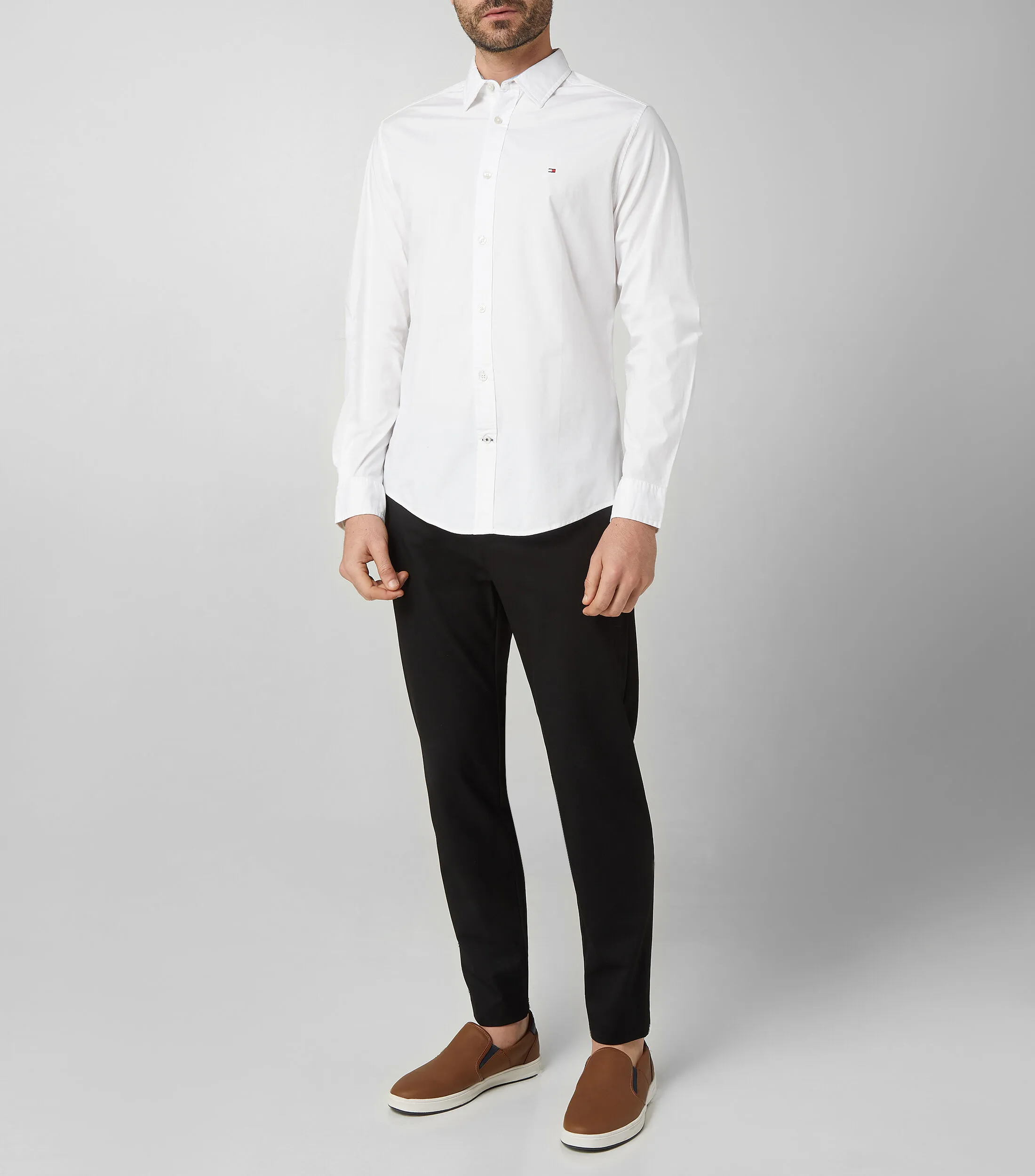 Tommy Hilfiger Camisa manga larga sólida Hombre