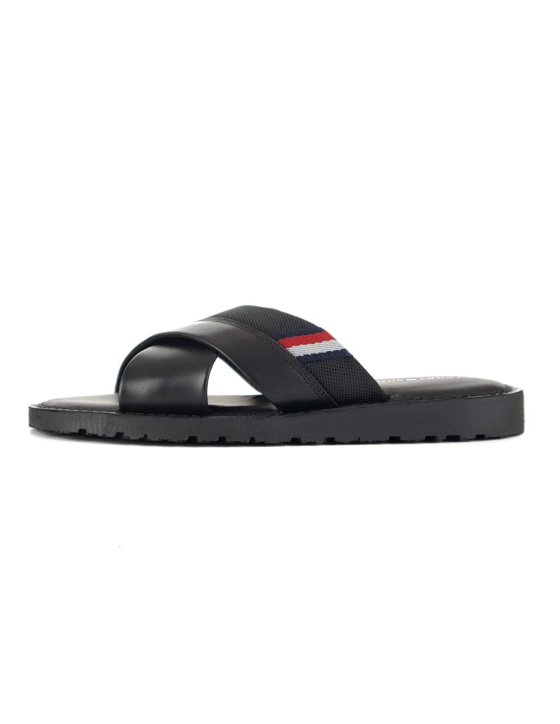 TOMMY HILFIGER  SANDALIAS NEGRAS CORE HILFIGER LTH CRISS C SANDAL FM0FM05010 HOMBRE