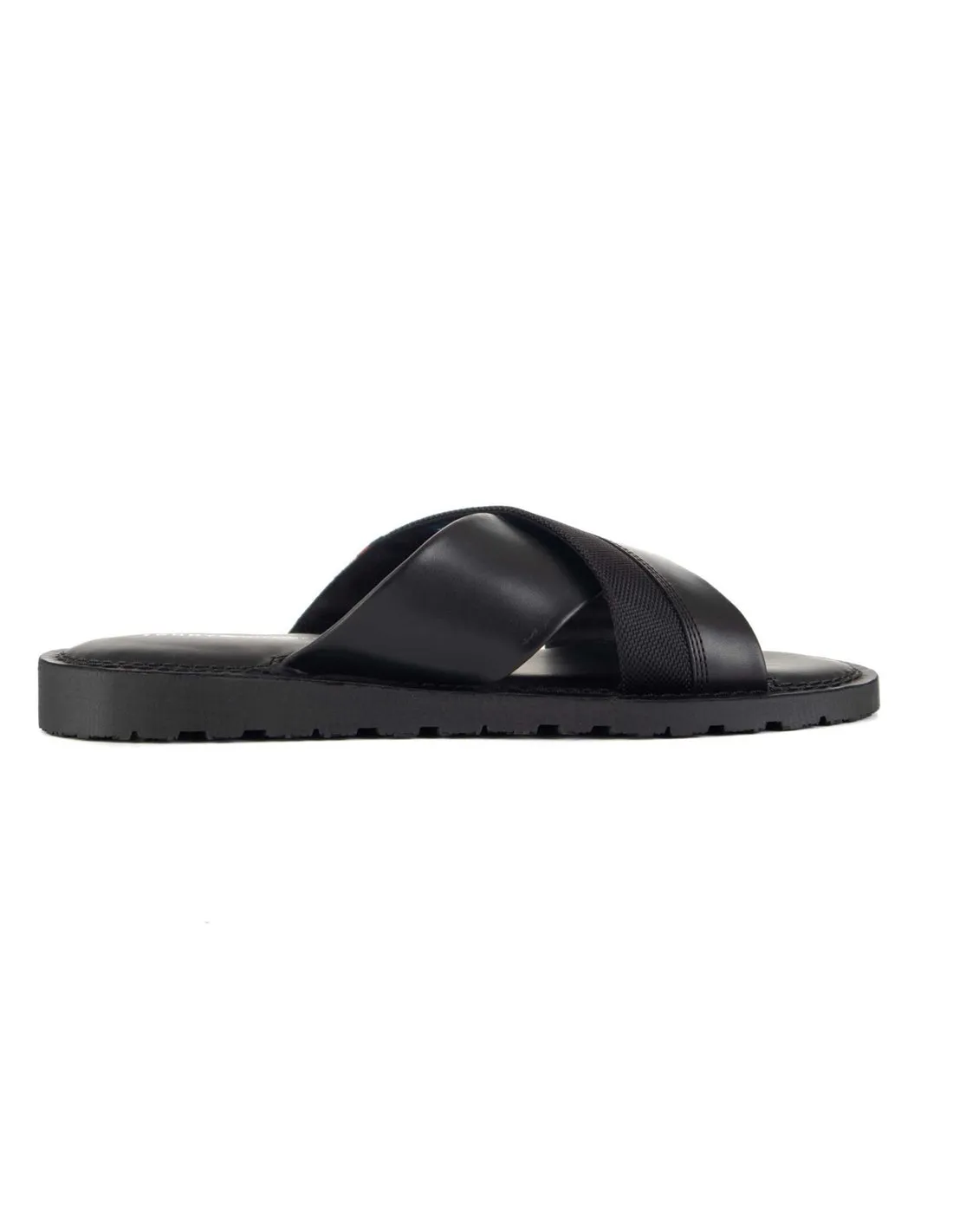 TOMMY HILFIGER  SANDALIAS NEGRAS CORE HILFIGER LTH CRISS C SANDAL FM0FM05010 HOMBRE
