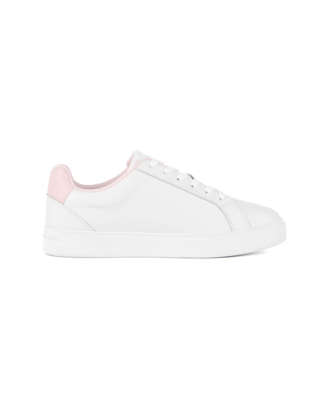 TOMMY HILFIGER  ZAPATILLAS BLANCO Y ROSA FLAG COURT FW0FW08072 MUJER