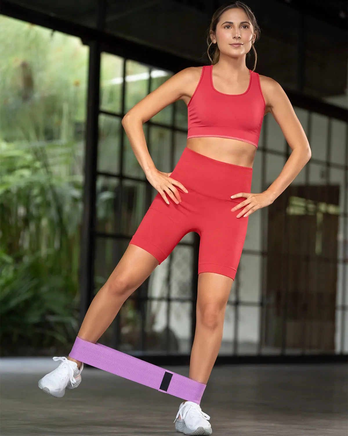 Top sin costuras doble faz con soporte medio de busto