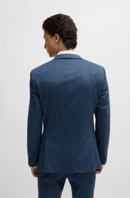 Traje con chaleco slim fit de punto a cuadros