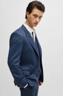 Traje con chaleco slim fit de punto a cuadros