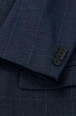 Traje con chaleco slim fit de punto a cuadros