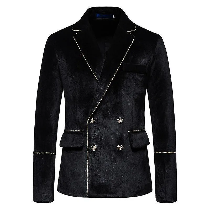 Traje de terciopelo de 2 piezas para hombre Cena Prom Party Blazer
