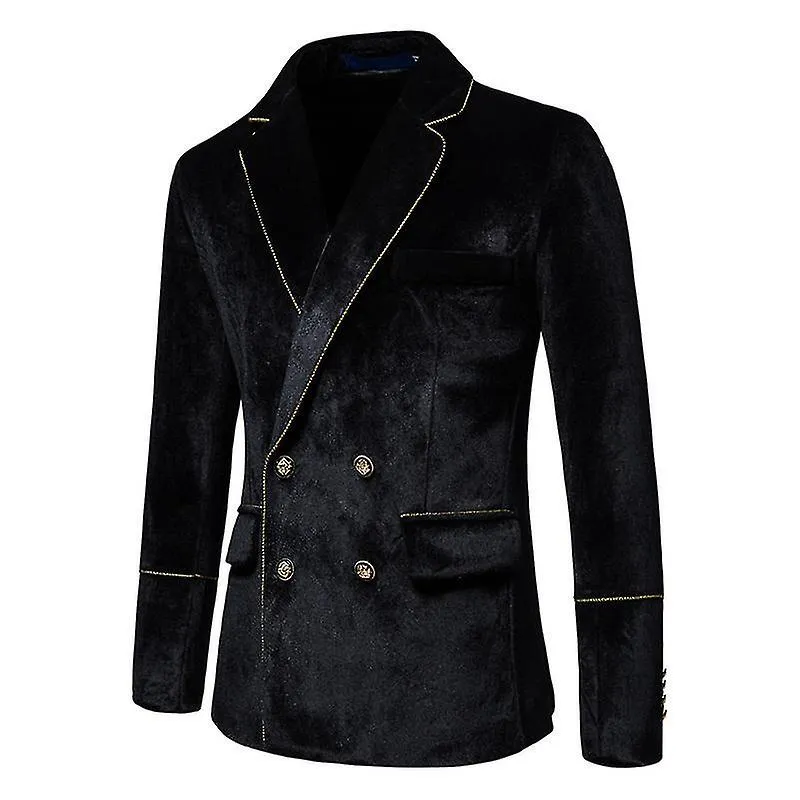 Traje de terciopelo de 2 piezas para hombre Cena Prom Party Blazer
