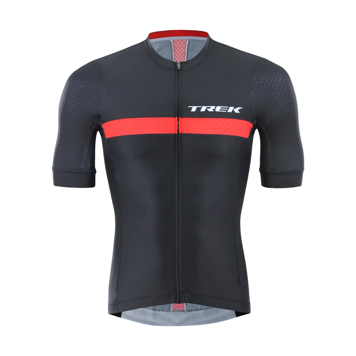 Tricota Ciclismo Hombre Trek Gama Alta Negra/Rojo