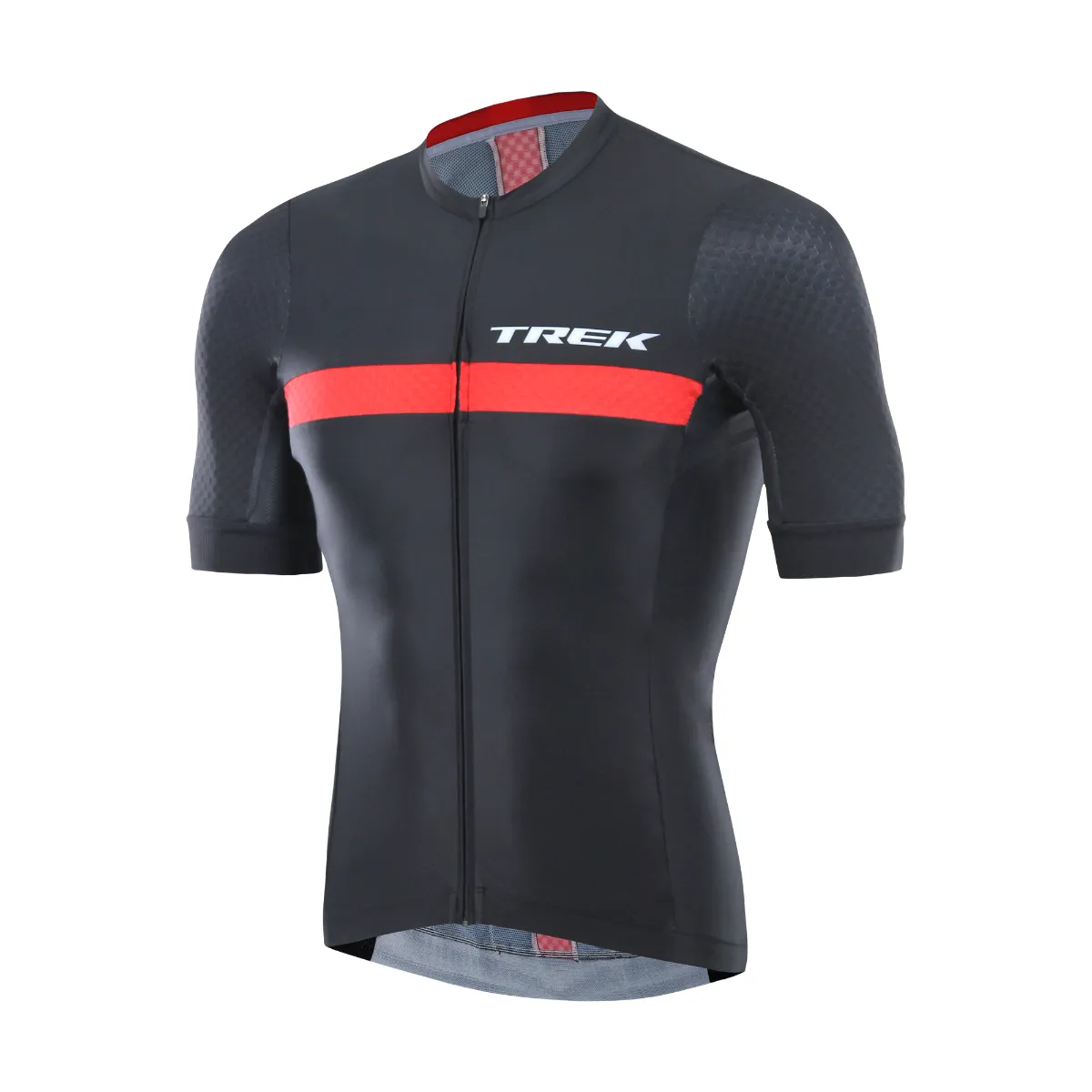 Tricota Ciclismo Hombre Trek Gama Alta Negra/Rojo