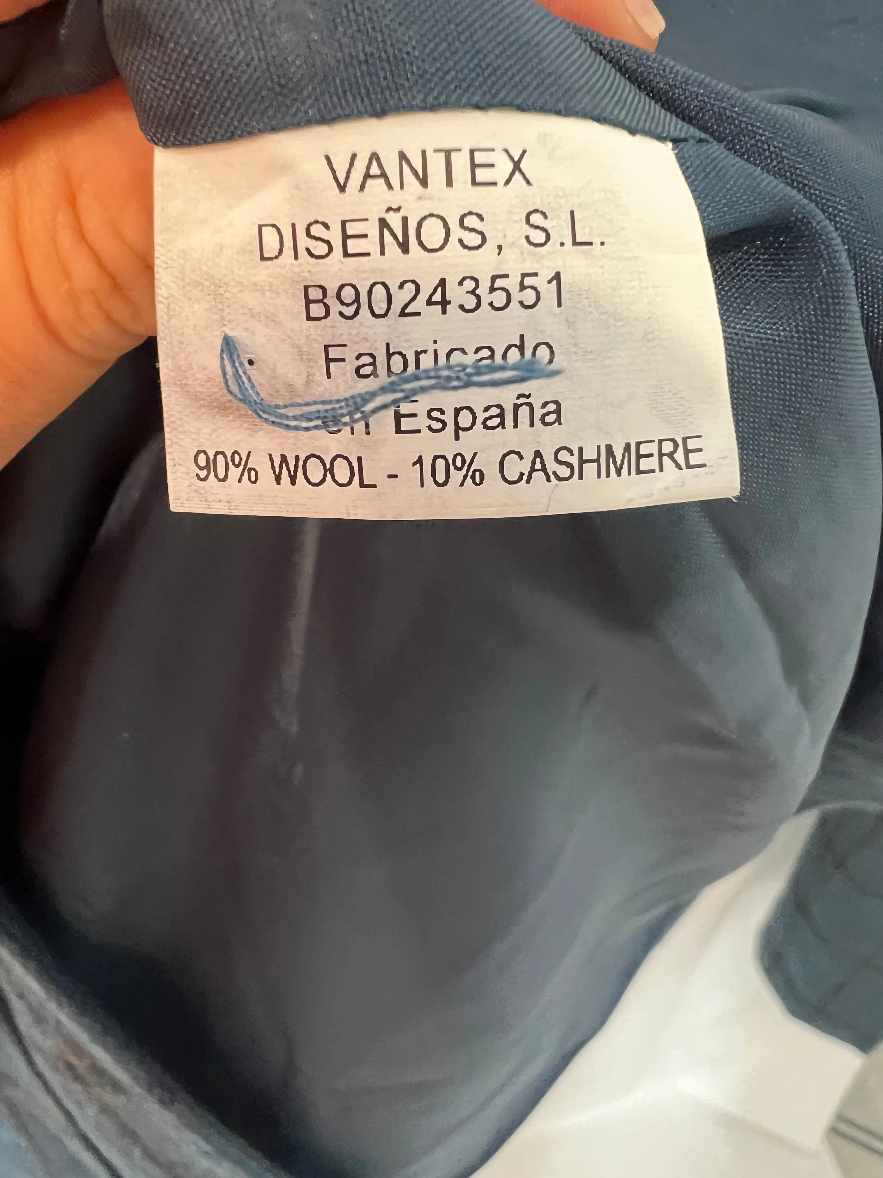 VANDERWILDE. Total look azul cuadros T.38
