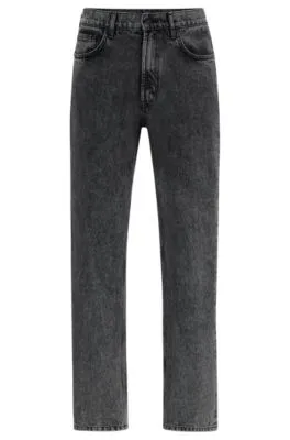 Vaqueros regular fit de tiro medio en denim gris