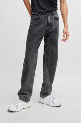 Vaqueros regular fit de tiro medio en denim gris