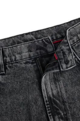 Vaqueros regular fit de tiro medio en denim gris