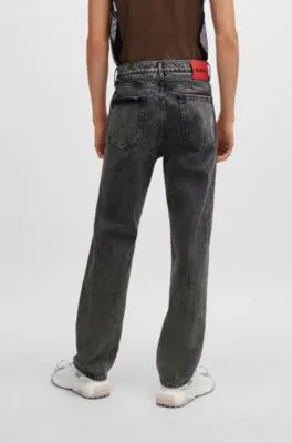 Vaqueros regular fit de tiro medio en denim gris