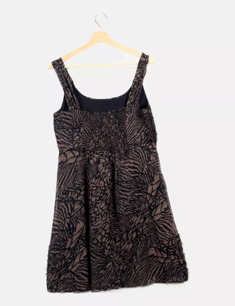 Vero Moda Vestido bicolor estampado