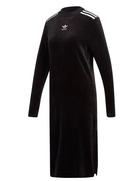 vestido adidas terciopero negro para mujer
