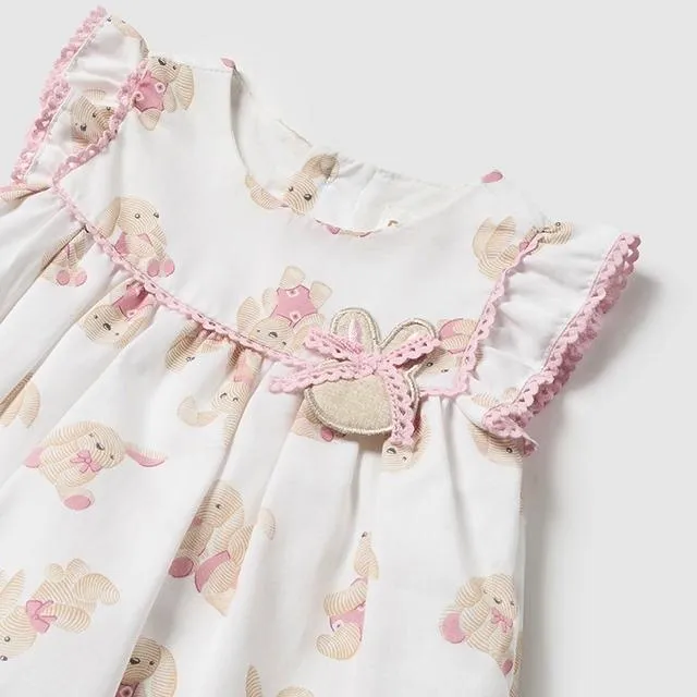 Vestido con cubrepañal bebé niña Mayoral