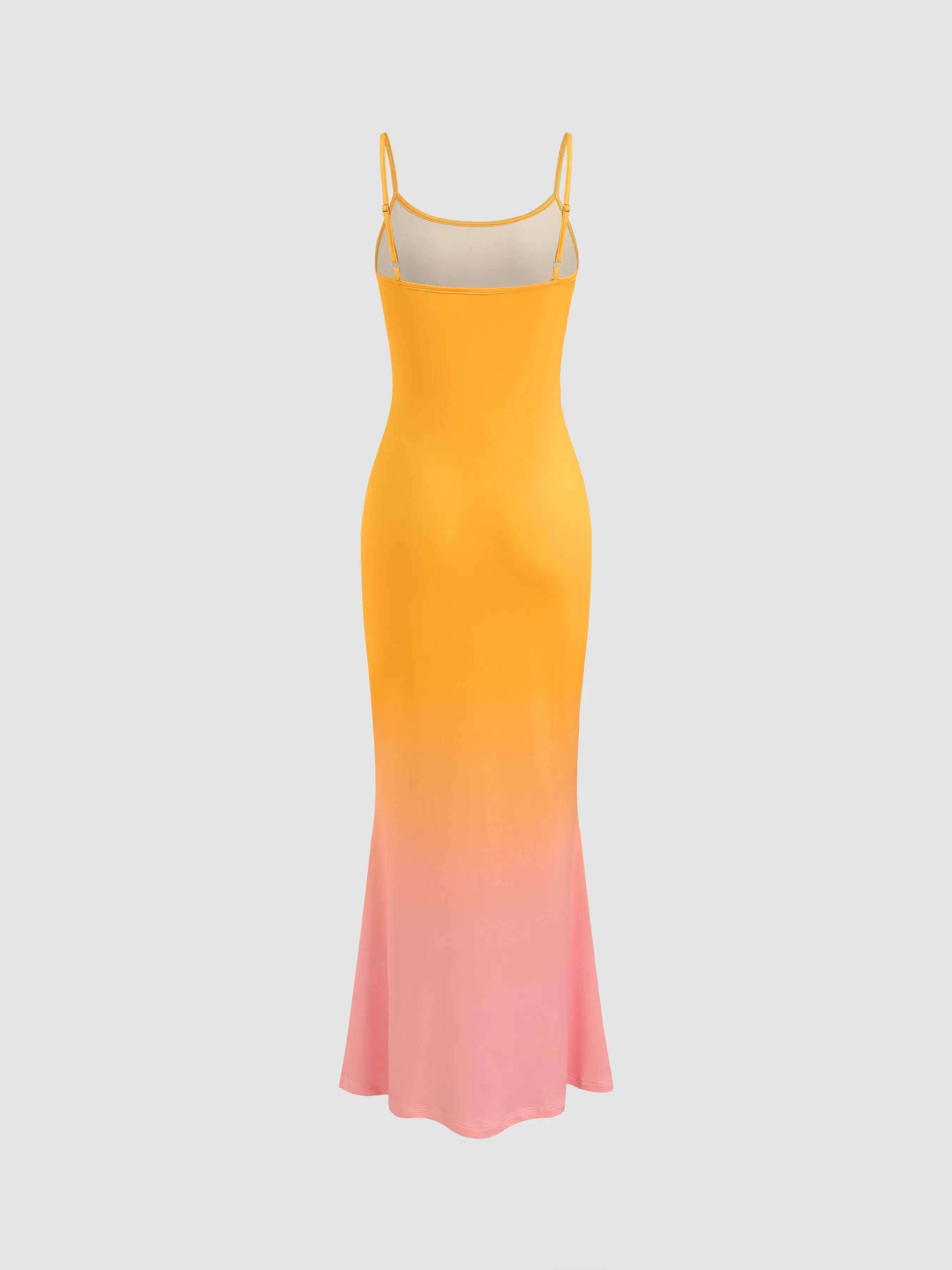Vestido Midi Degradado con Escote Redondo