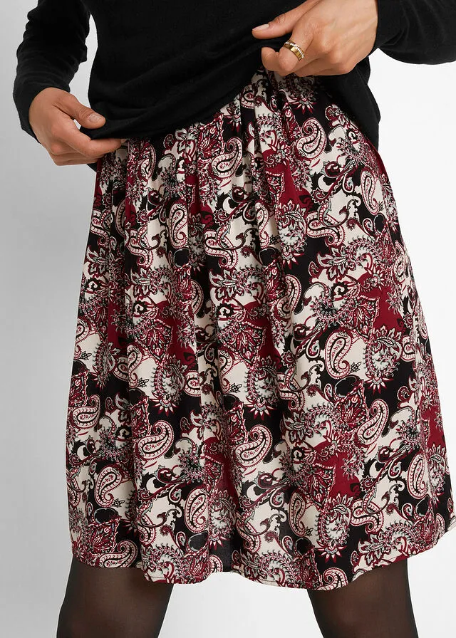 Vestido premamá Negro con patrón Paisley