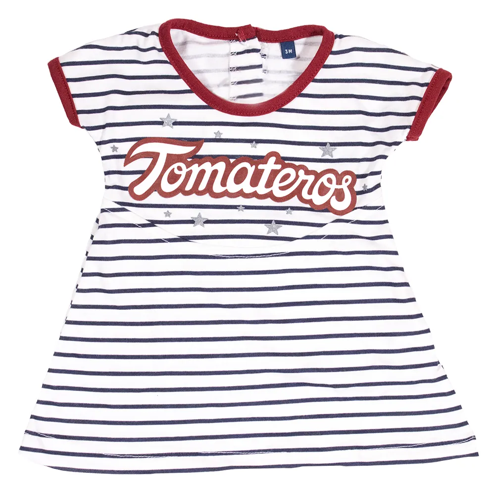 Vestido Tomateros de Culiacán Rayas Bebé