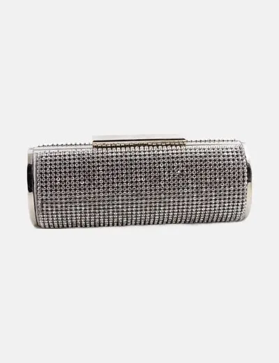 Volum Clutche plateado paillettes