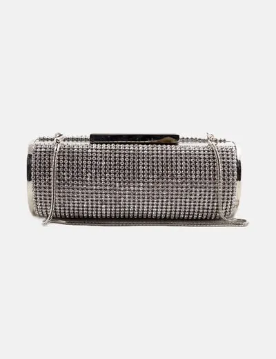 Volum Clutche plateado paillettes