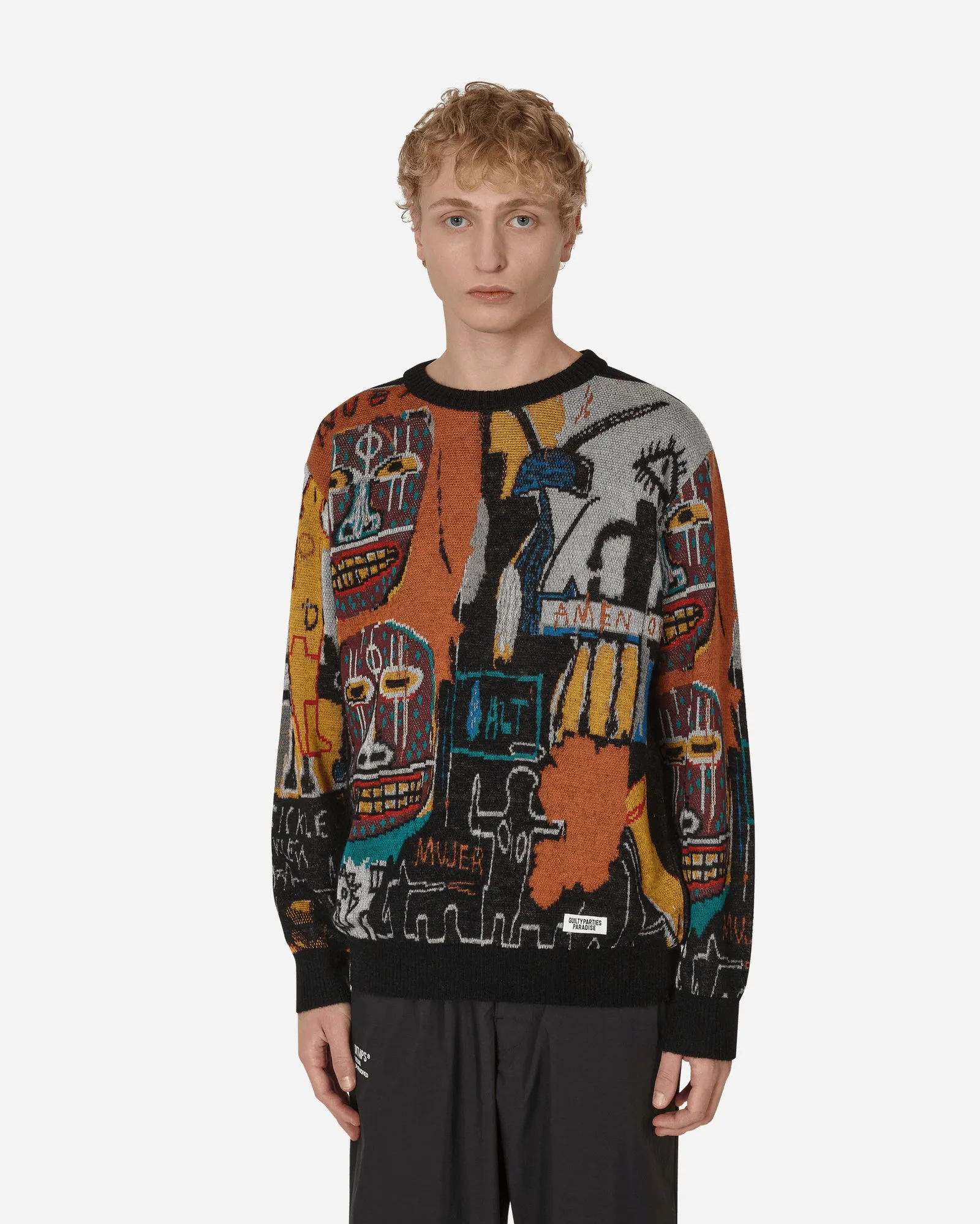 WACKO MARIA JEANMICHEL BASQUIAT CREWNECK SWEATER
