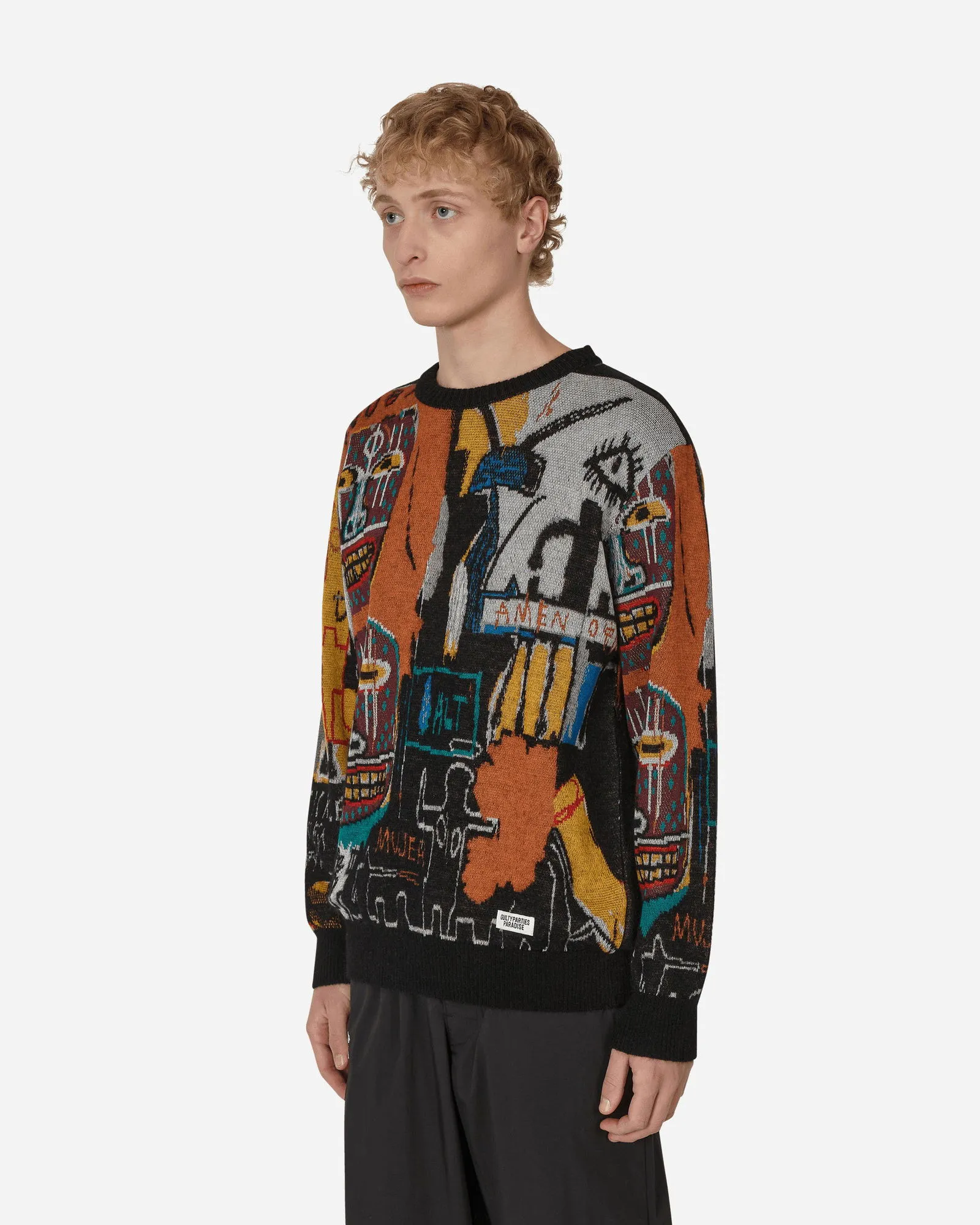 WACKO MARIA JEANMICHEL BASQUIAT CREWNECK SWEATER