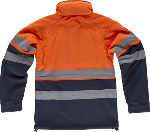 Workshell combinado con alta visibilidad Marino Naranja