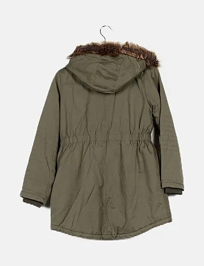 YD Parka verde militar con borreguito