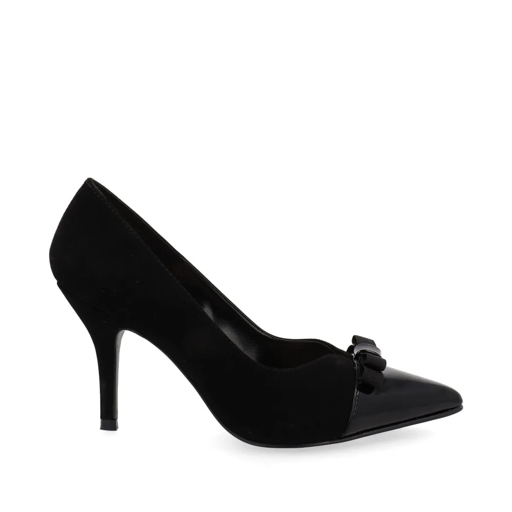 Zapatilla de tacón medio Trender color Negro para Mujer