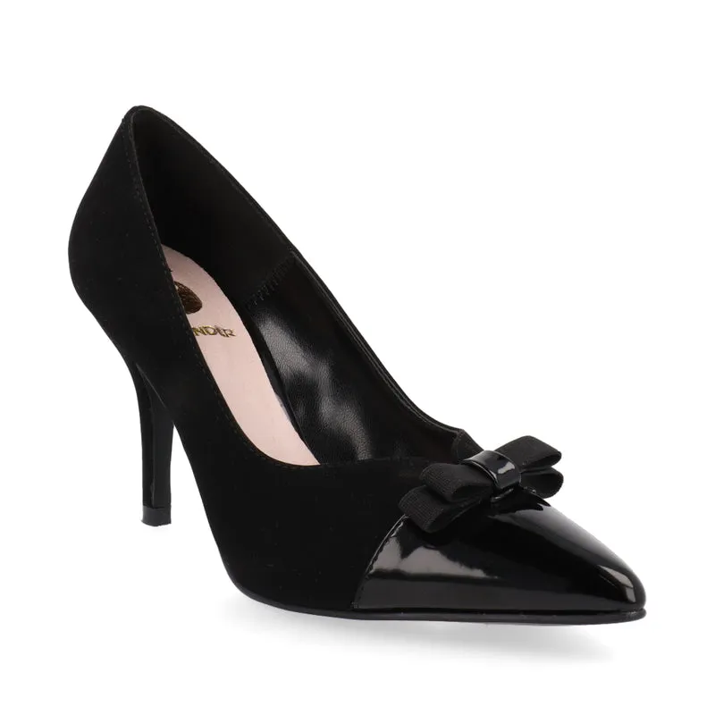 Zapatilla de tacón medio Trender color Negro para Mujer