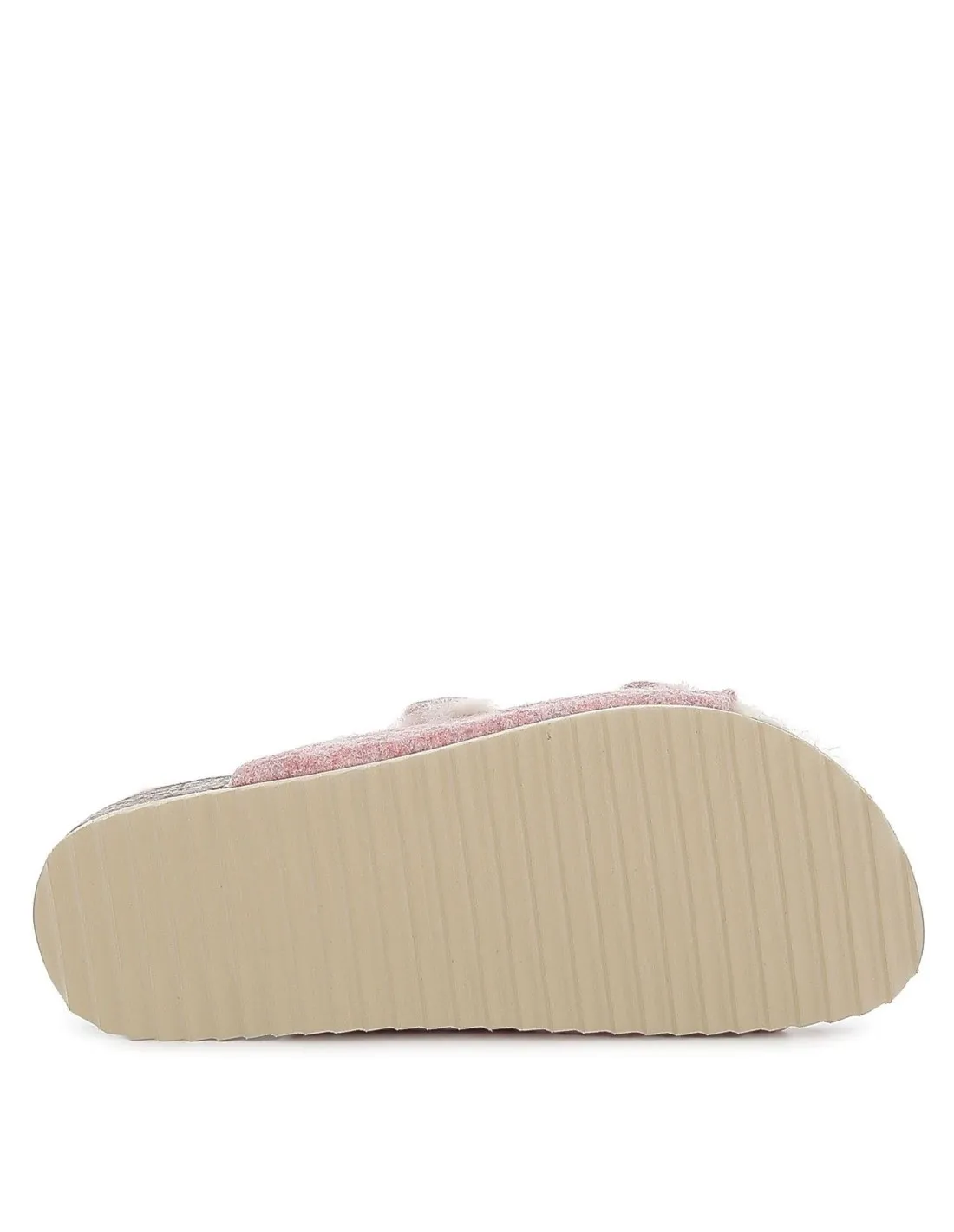 Zapatilla sandalia con pelo rosa Xti