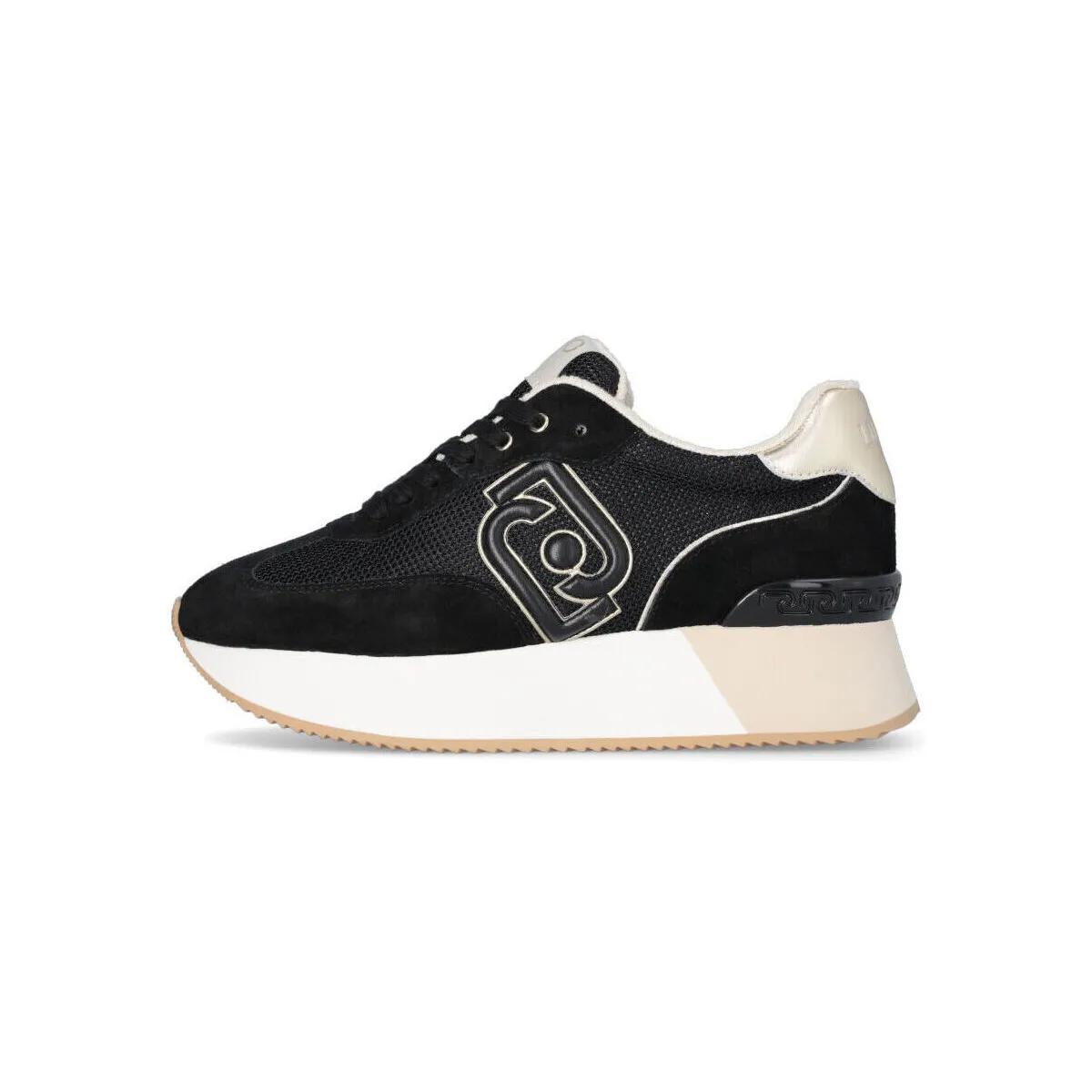 Zapatillas de malla brillante con plataforma